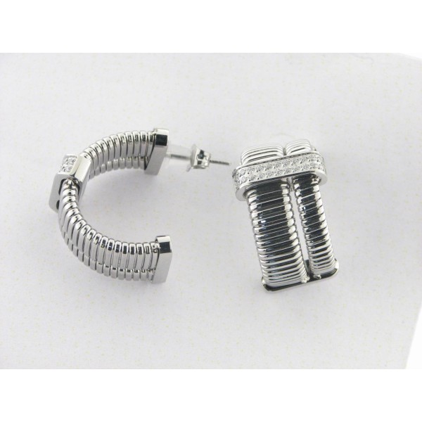 Viceroy Pendientes Aro Acero Piedras