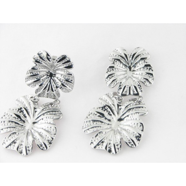 Lotus Pendientes Acero