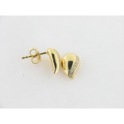 Lotus pendientes plata chapado piedras