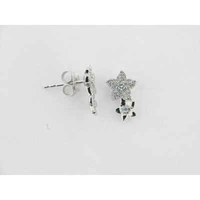 Lotus pendientes plata piedras