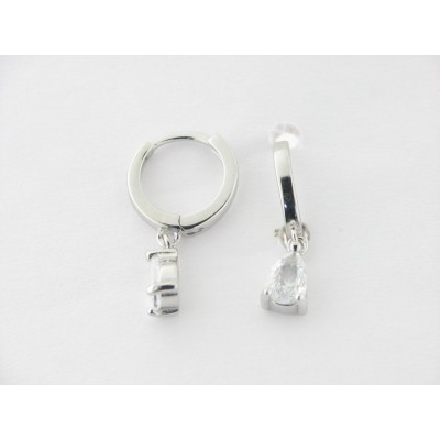 Pendientes Aro Plata Piedra