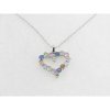 Lotus Colgante Plata Piedras con Cadena