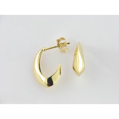 Lotus Pendientes Aro Plata Chapada