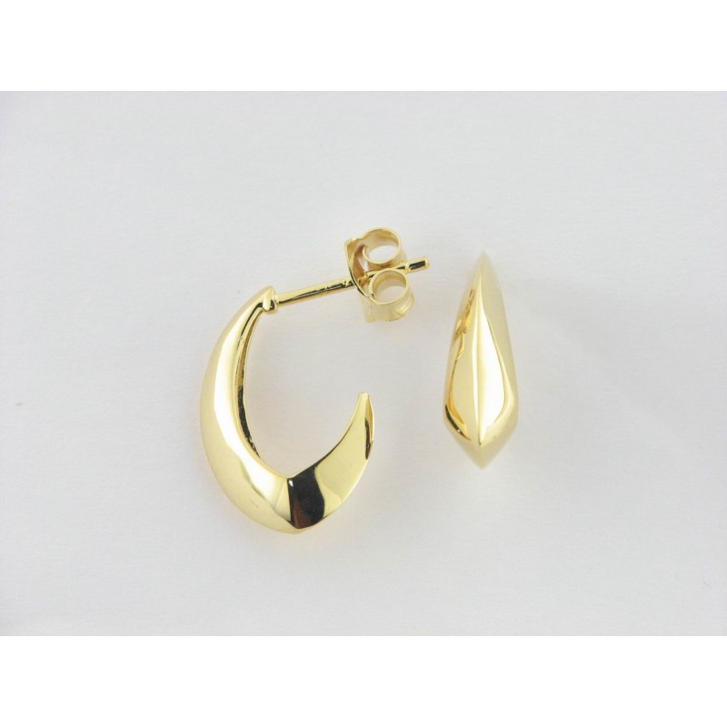 Lotus Pendientes Aro Plata Chapada