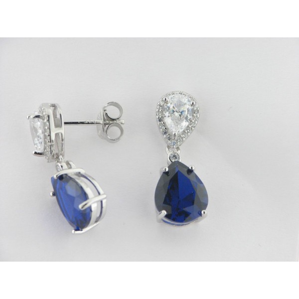 Lotus Pendientes Colgar Plata Piedras