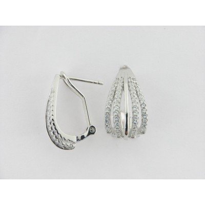 Lotus Pendientes Plata Piedras