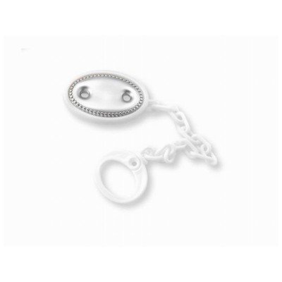 Porta Chupete Blanca Oval Bilaminado