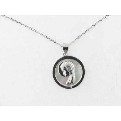 Medalla Plata Con Cadena Plata