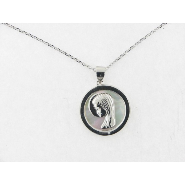 Medalla Plata Con Cadena Plata