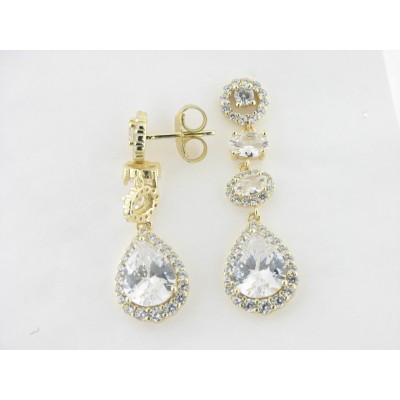 Pendientes Plata Chapada Piedras