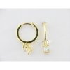 Pendientes Aro Plata Chapada Piedras