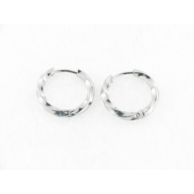 Pendientes Aro Acero Retorcido