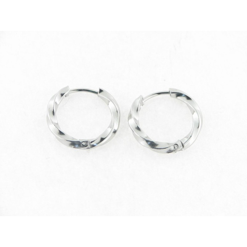 Pendientes Aro Acero Retorcido