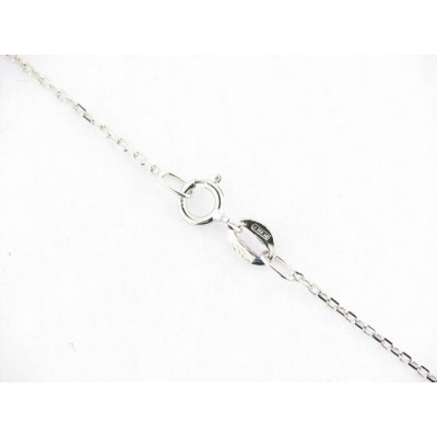 Cadena Oro Blanco 45 Cm Forzada