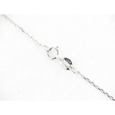 Cadena Oro Blanco 45 Cm Forzada