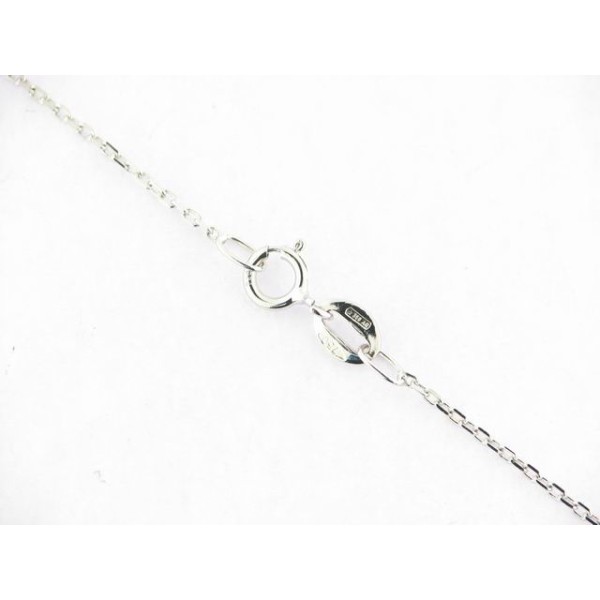Cadena Oro Blanco 45 Cm Forzada