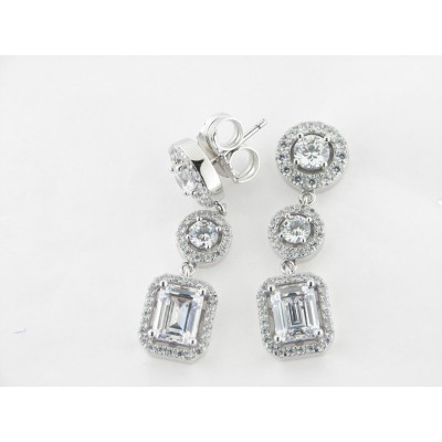Camaleoni Pendientes Plata Piedras