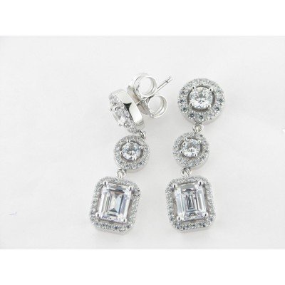 Camaleoni Pendientes Plata Piedras
