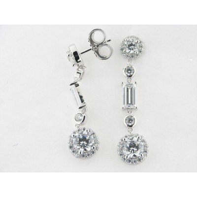 Camaleoni Pendientes Plata Piedras