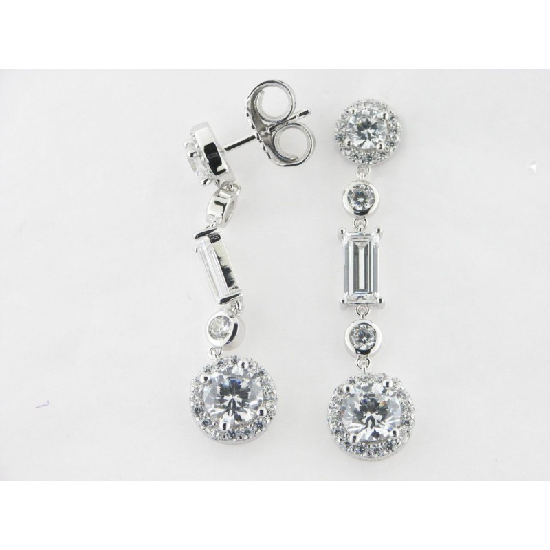 Camaleoni Pendientes Plata Piedras