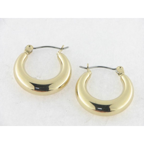 Lotus Pendientes Aro Acero Chapado