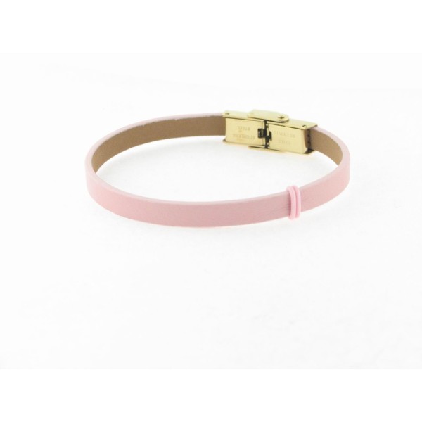 Viceroy Pulsera Acero Chapado Cuero Rosa