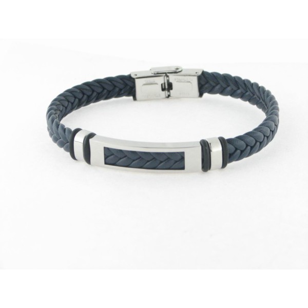 Viceroy Pulsera Acero Cuero Azul