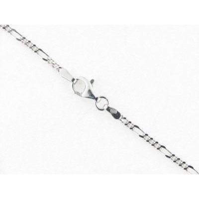 Cadena Plata 60 cm Rodio Figaro