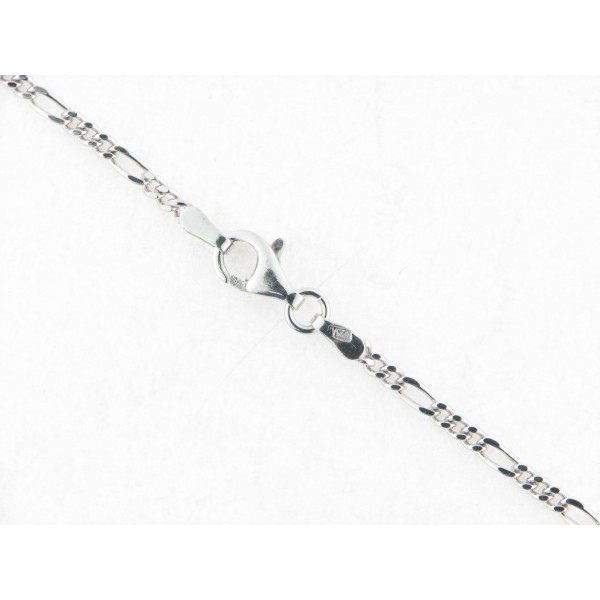 Cadena Plata 60 cm Rodio Figaro