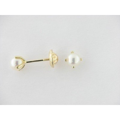 Pendientes Oro Perla