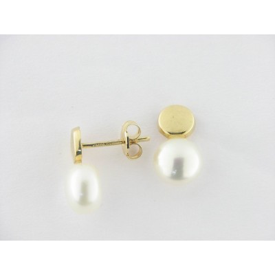 Pendientes Oro Perla