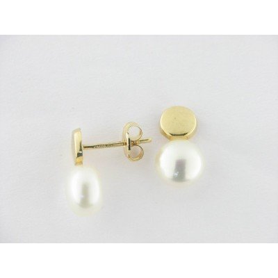 Pendientes Oro Perla