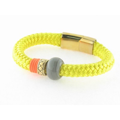 Disorder Pulsera Acero Dorado Cordon