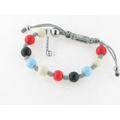 Disorder Pulsera Hilo Gris MUrano 10 mm Acero