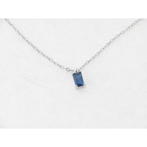 Colgante Plata Piedra con Cadena Plata