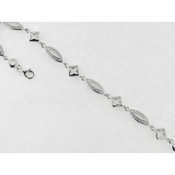 Pulsera Plata Piedras