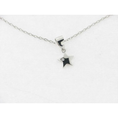 Colgante Plata Piedra con Cadena Plata