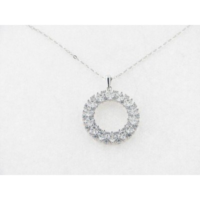 Lotus Colgante Plata Piedras con cadena