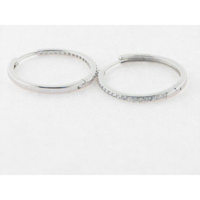 Pendientes Aro Plata Piedras