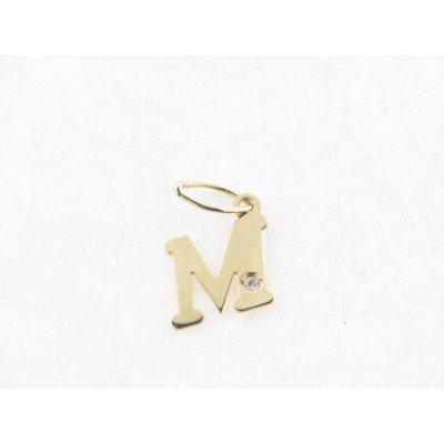 Colgante Oro Inicial M 1 Diamante