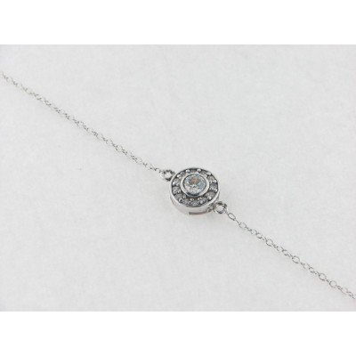 Viceroy plata pulsera circonitas