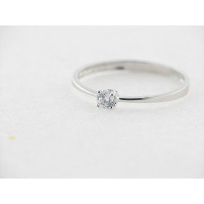 Sortija Oro Blanco Zirconita