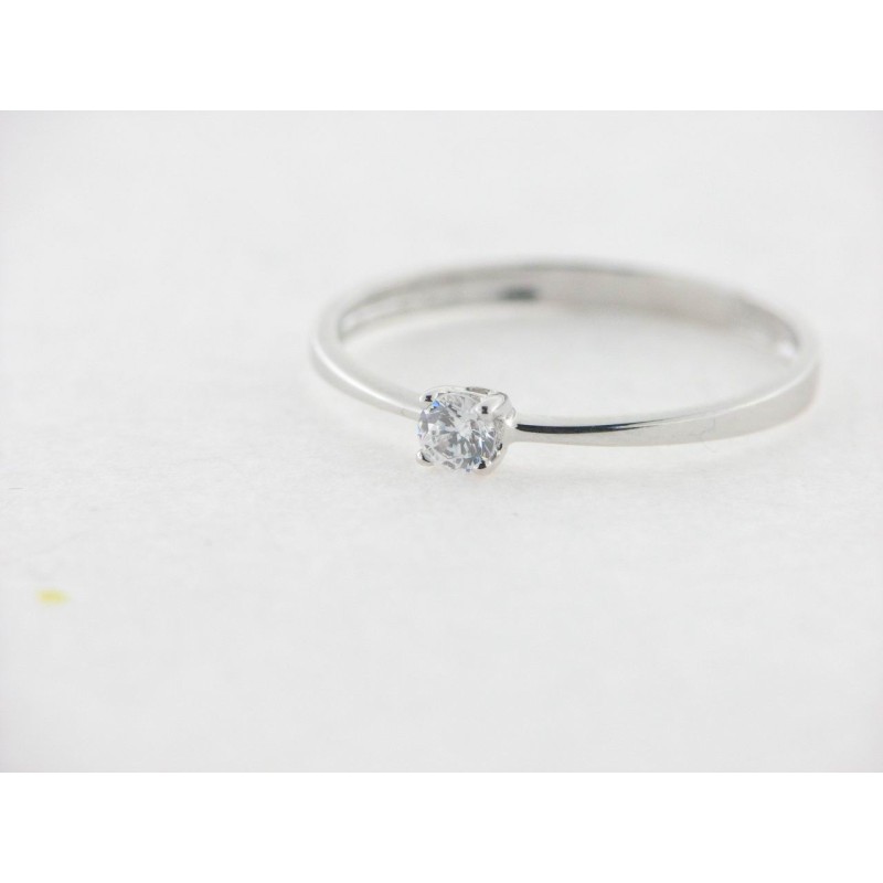 Sortija Oro Blanco Zirconita
