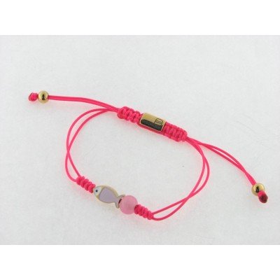 Disorder Pulsera Hilo Rosa Pez Dorado