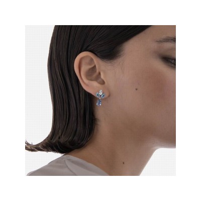 Victoria Cruz Pendientes Plata Piedras