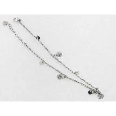 Tobillera Plata Conchas
