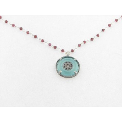 Raive Colgante Plata Piedras con Cadena