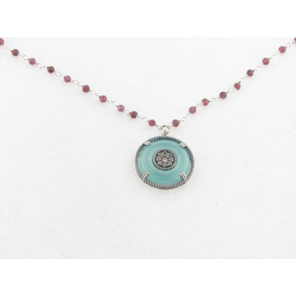 Raive Colgante Plata Piedras con Cadena