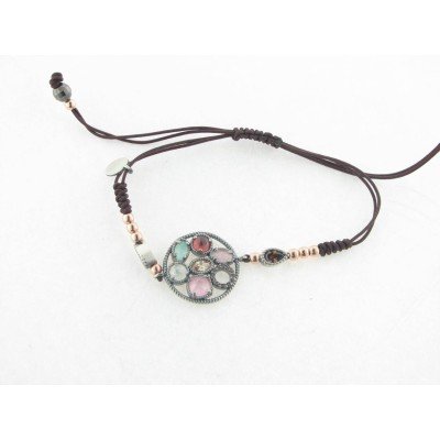Raive Pulsera Plata Hilo Piedras