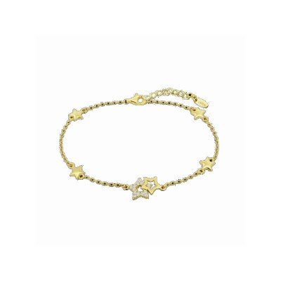 Lotus Pulsera Plata Chapada Pierdras